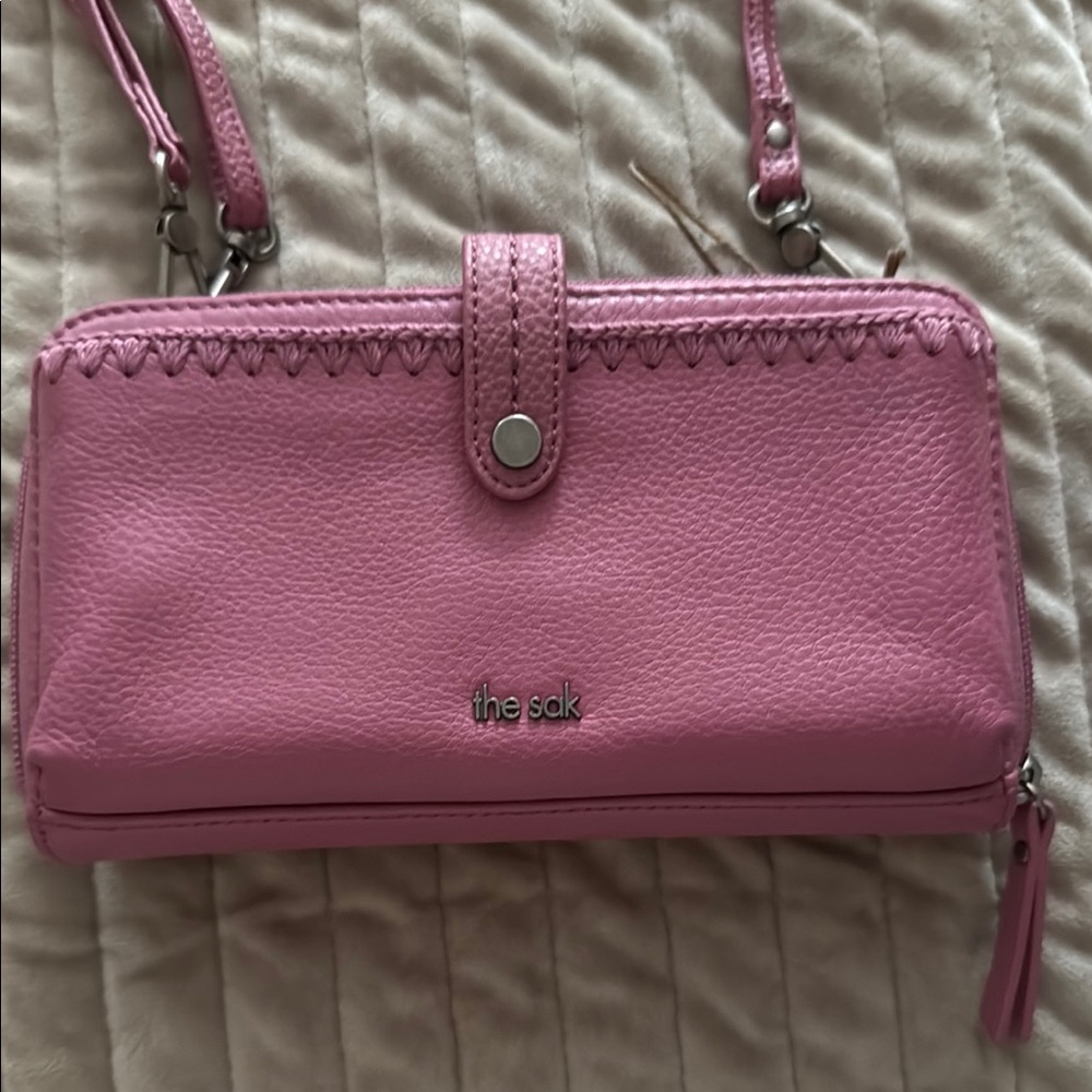The Sak Pink Pebbled Leather Wallet